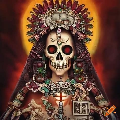 Art Of Santa Muerte In Ancient Aztec Symbolism On Craiyon