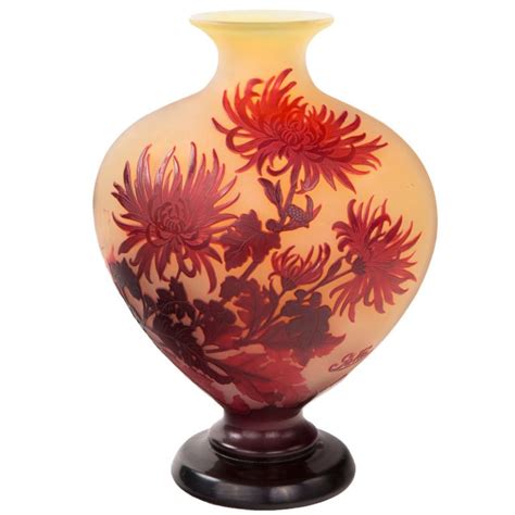 A French Art Nouveau Chrysanthemum Vase By Emile Gallé From A Unique