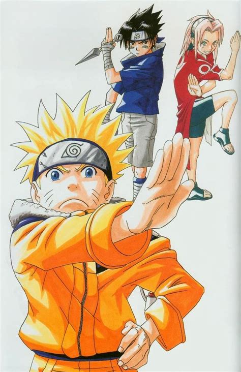 An Anime Character Is Holding His Hand Up In The Air With Two Other
