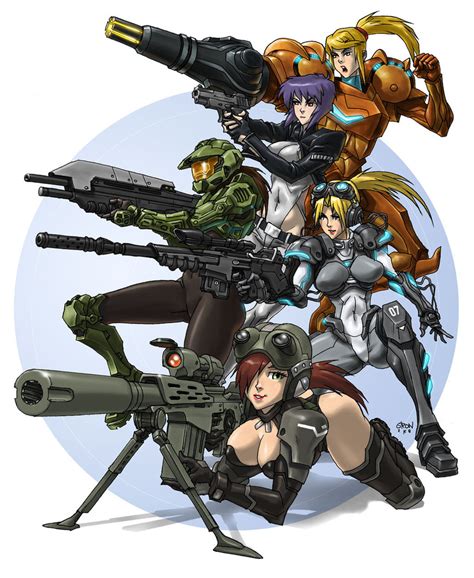 Samus Aran Kusanagi Motoko Master Chief Nova Ghost And More