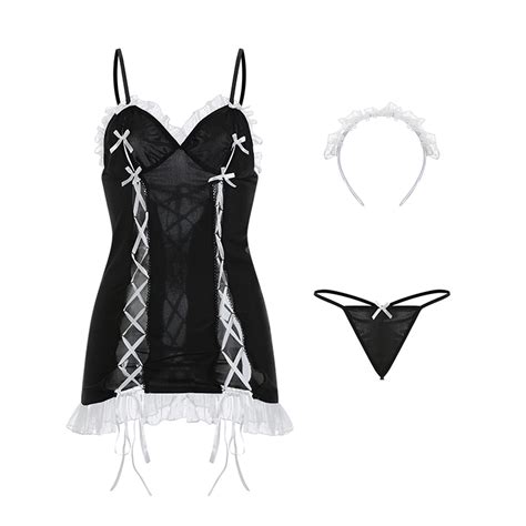 Solacol Sexy Outfit For Women For Sex Sexy Women Lingerie Maid Outfit