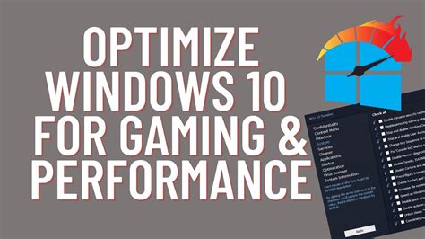 How To Optimize Windows 10 For Gaming And Performance Youtube