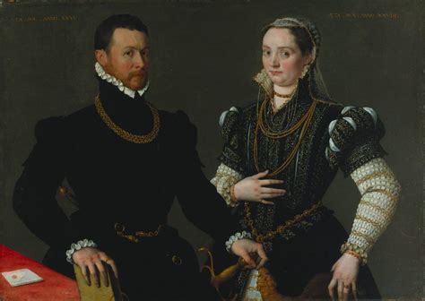 Title Portrait Of A Couple 1580s Italian Renaissance Era Painted