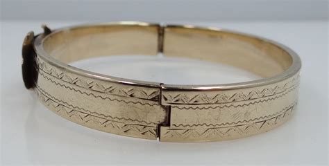 Victorian 14k Gold Etruscan Bangle Bracelet From Mur Sadies On Ruby