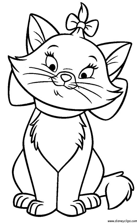 Disney Marie Cat Coloring Pages Download And Print For Free