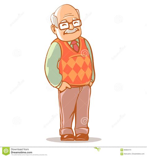 Grandfather Stock Vector Illustration Of Character Lifestyle 86364474