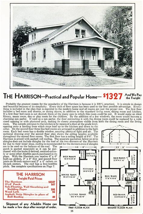 The Harrison Kit House Floor Plan Made By The Aladdin Company In Bay
