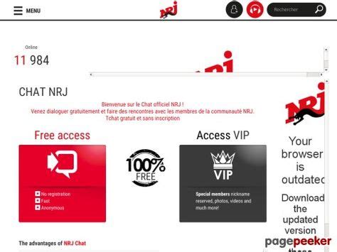 Site chat nrj fr découvrez les avis des consommateurs pour savoir si Chat NRJ est un site de