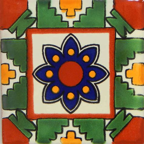 Azteca Mexican Ceramic Handmade Folk Art Tiles Tilesandtiles