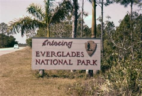 Welcome To The Everglades The National Parks Entrance Sign From 1960