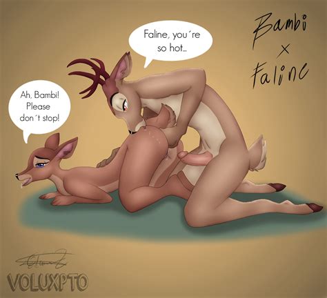 Rule 34 Anthro Bambi Character Bambi Film Cervid Deer Disney Faline Female Genitals Male