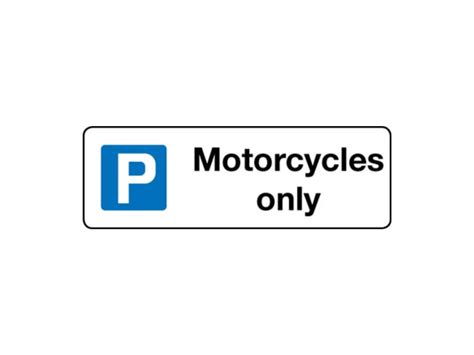 Car Parks Motorcycles Only Parking Symbol Sign Safe Industrial