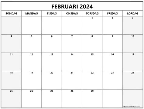 Februari 2022 Kalender Svenska Kalender Februari