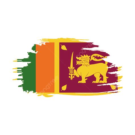 Sri Lanka Flag Stylized On White Transparent Background Sri Lanka Flag