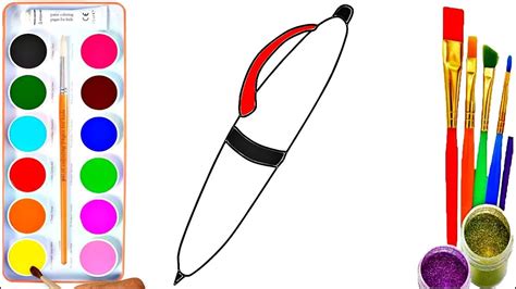 How To Draw A Pen Step By Step Easy How To Draw Pen For Kids