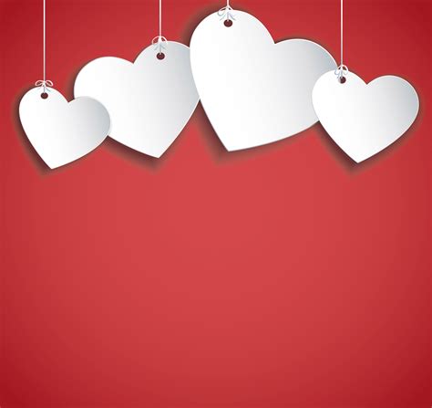Hang Hearts Illustration Valentines Day Background 531867 Vector Art