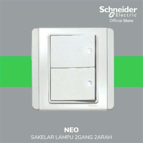 Jual Schneider Electric Neo Saklar Lampu 2 Gang 2 Arah E3032h2e