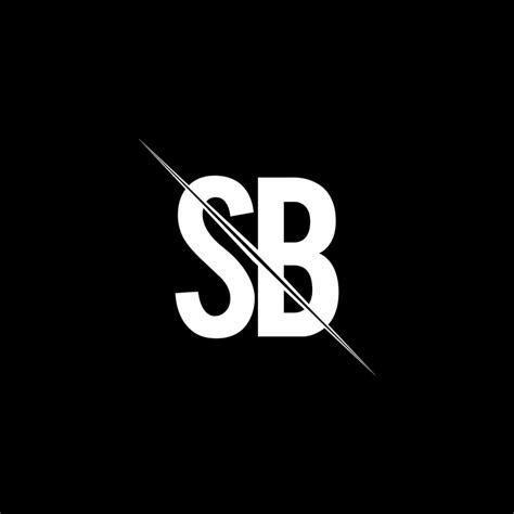 Sb Logo Monogram With Slash Style Design Template 3740781 Vector Art At