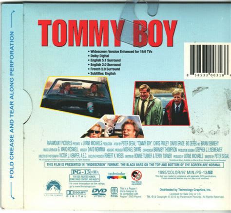 Tommy Boy Dvd 2012 Thin 5x5 Sleeve New With Lentricular Cover Ebay