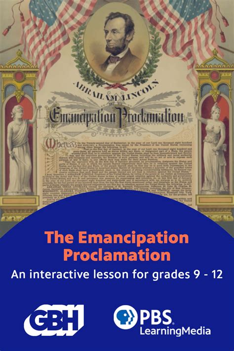The Emancipation Proclamation Pbs Learningmedia In 2021 Interactive
