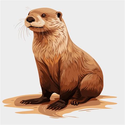 Premium Vector Cute Sea Otter Cartoon Vector Art Illustration Design