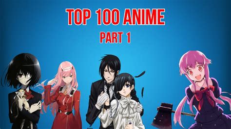Top 100 Anime Part 1 Youtube