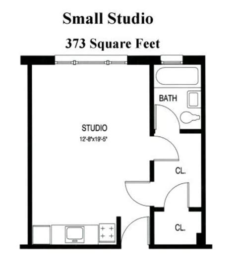 A Floor Plan For A Small Studio Apartment