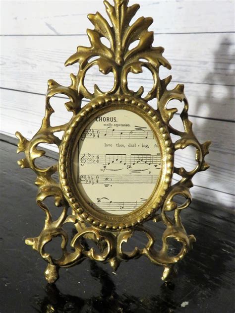 Ornate Brass Cast Oval Frame Decorative Brass Picture Frame Etsy