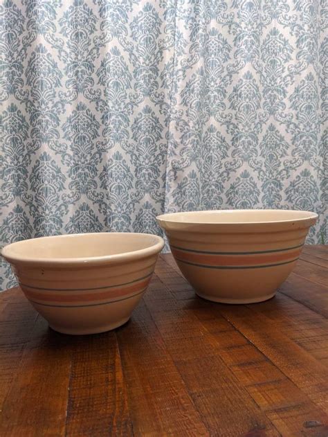 Mccoy Pottery Bowls Ovenware Bowls Usa Pottery Kitchen Bowls Etsy