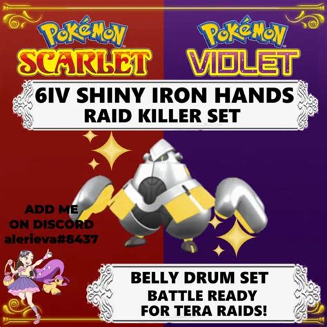Pokemon Scarlet Violet Raid Killer 6iv Shiny Iron Hands For Tera Raids
