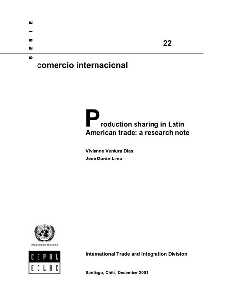 Pdf Production Sharing In Latin American Trade A Research Note