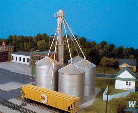 Grain Elevator Kit Scale Height M Farm Toy Display Train Layouts Model Train