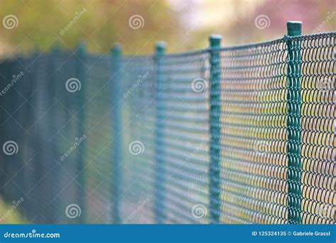 Green Wire Mesh Fence Selective Focus Stock Image Image Of Focus