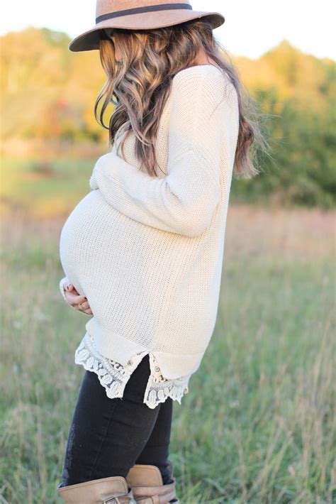 Maternity Style Lace Trim Sweater Lauren Mcbride