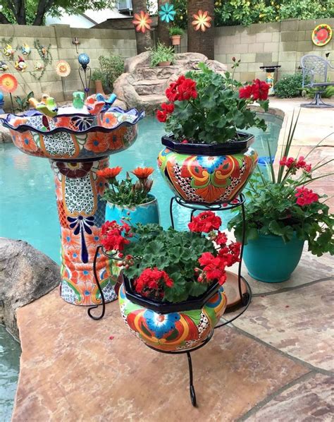 Colorful Talavera Mexican Pottery 1000 Backyard Decor Talavera