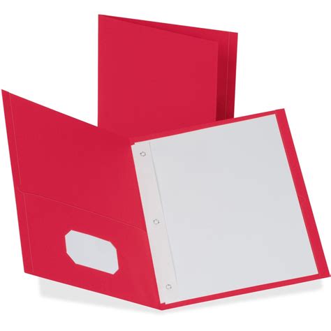 Oxford Twin Pocket Folders 3 Hole Fastener Red 135 Sheet Capacity