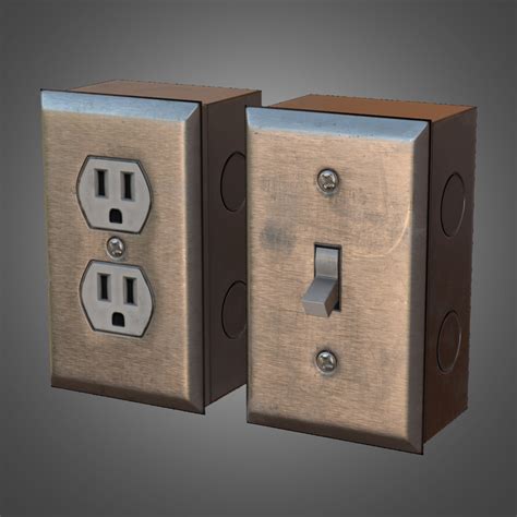 3d Light Switch Wall Plug