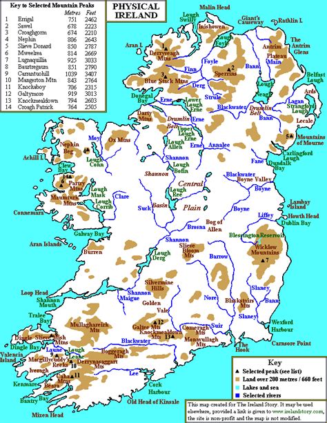 Blank Map Of Rivers And Lakes In Ireland