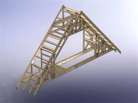 Gable End Attic Truss With Structural Outlookers Truss Engineering