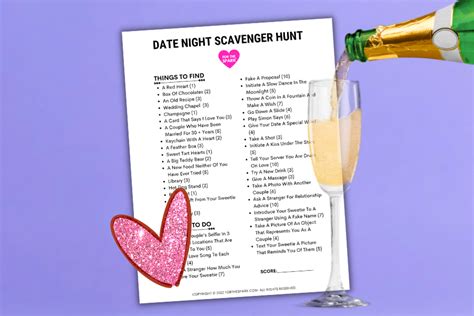Date Night Scavenger Hunt For A Night Out Youll Never Forget For The