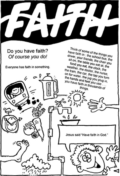 Christian Activity Sheets Faith