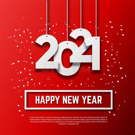 Happy New Years 2021 Background Template Stock Vector Illustration Of