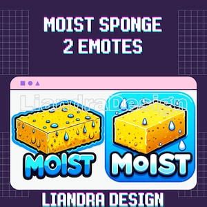 Mosit Twitch Emote 2 Versions Twitch Emote Moist Wet Sponge Twitch