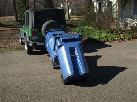 Trash Can Hauler Piggy Back For Your Recycle Trash Can With Wheels