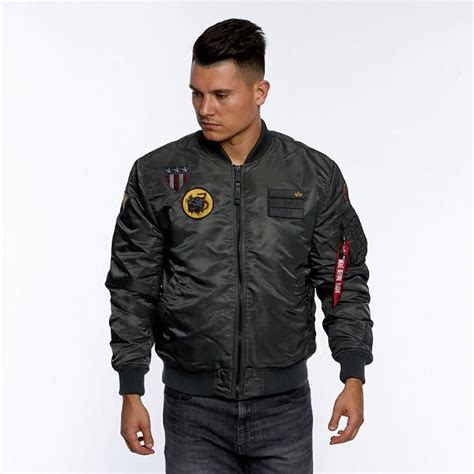 The men's bombers jacket is timeless and great for any occasion. Alpha Industries Bomber Jacket MA-1 Air Force grey/black ...