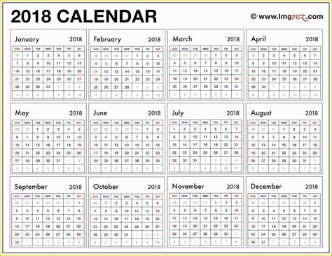 2018 Free Calendar Template Of Microsoft Fice Calendar Template 2018