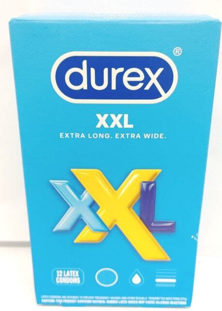 Durex Xxl Extra Long And Extra Wide Male Condom 30043 12 Count For