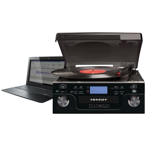 Crosley Tech Turntable With Built In Cd Player Black 214990