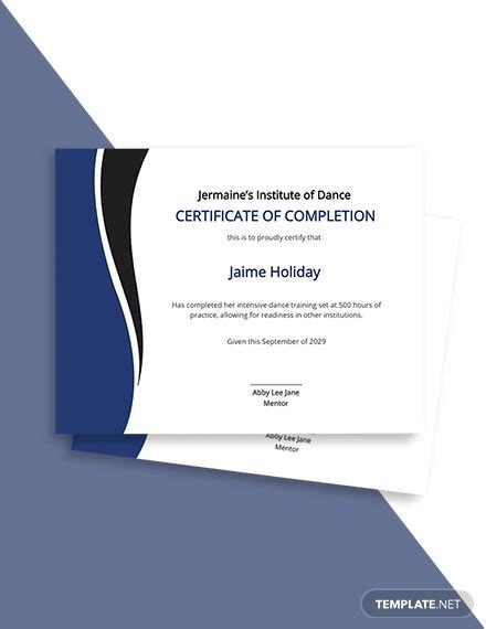 Project Completion Certificate Template Word Doc Psd Indesign