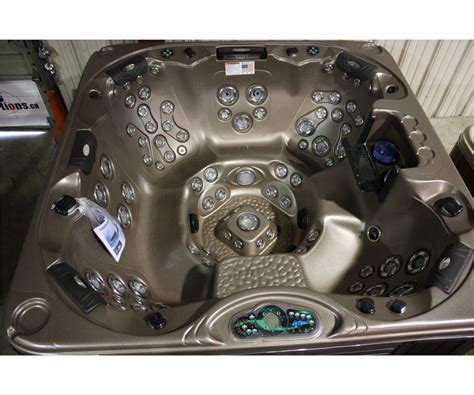 84 X 84 Cal Spas Diamond Series Hot Tub With Cinnabar Interior And Preferred Smoke Cabinet